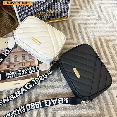 HOMEFISH High Quality PU Shoulder Bags for Woman's Handbag Simple Crossbody Casual Messenger Bag Cool Shoulder Bags Phone Bag
