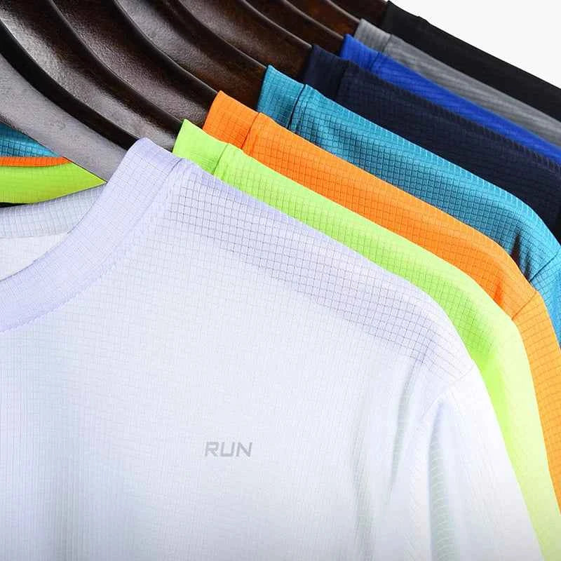 Summer Mens Quick Dry Running Bodybuilding Shirts Sport Gym t Shirt Men Short Sleeve Fitness Tops Oversized t-Shirt Jersey