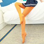 Spring Autumn Colorful Sexy Women Pantyhose Lolita Candy Colors Kawaii Lady Stockings New Fashion Gothic Lingerie Girls Tights