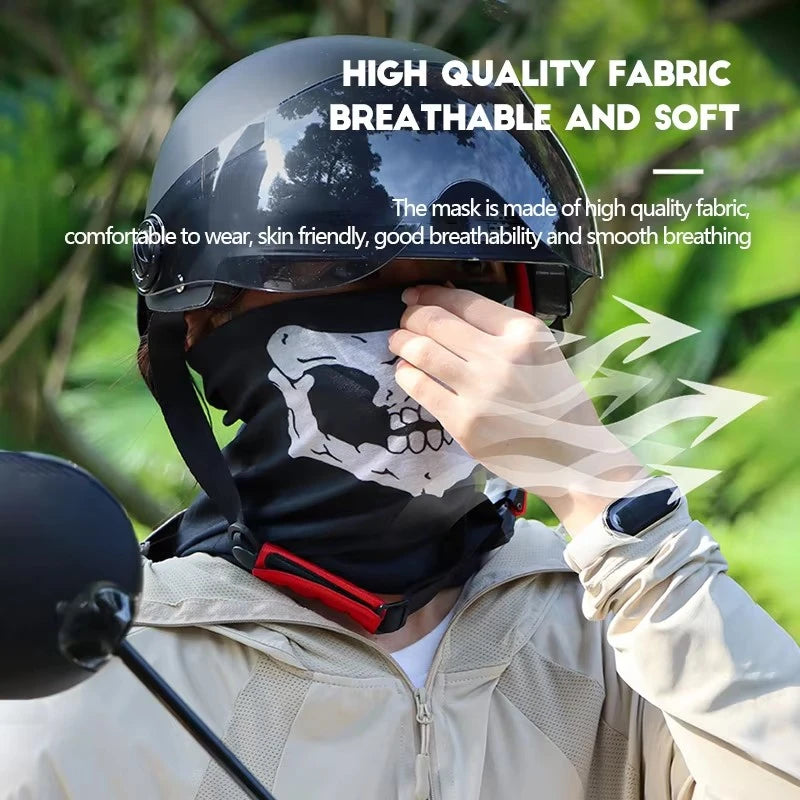 Summer Breathable Cycling Face Mask Bandana UV Protection Outdoor Face Cover for Running Hiking Skiing Hunting Men Women