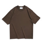 WAVLATII Oversized Summer T Shirts for Women Men Brown Casual Female Korean Streetwear Tees Unisex Basic Solid Young Cool Tops