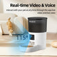 ROJECO Automatic Cat Feeder With Camera, Cat Food Dispenser, Voice Recorder App Control Auto Feeder For Cat & Dog - WTN Essentials 