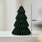 Paper Christmas Tree Ornaments 3D Honeycomb Christmas Tree Decorations Folded Paper 2026 Xmas New Year Desktop Arrangement Decor