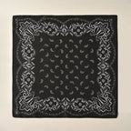 1pc 68*68cm Fashion Hip Hop Bandana Square Scarf Cowboy Cashew Black Paisley Headband Print For Women/Men/Boys/Girls
