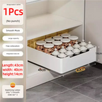 Pull-Out Kitchen Cabinet Organizer – Sliding Storage Drawer & Spice Rack
