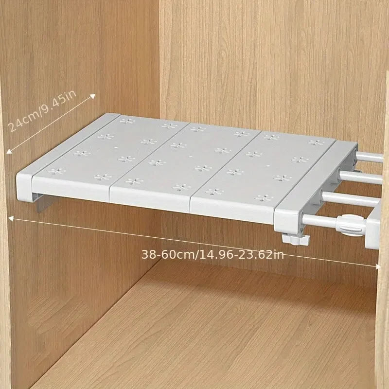 Expandable Storage Divider – Adjustable Punch-Free Wardrobe & Shelf Organizer