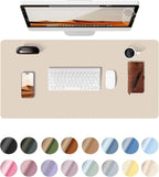 Large PU Leather Desk Pad – Non-Slip Office Mouse Pad & Desk Protector for Laptop, Keyboard, and Workstation