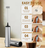 Rechargeable Milk Frother – Handheld Foam Maker & Drink Mixer