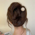 Fashion Colored Pearl U-Shaped Hair Sticks Hairpin Hair Fork Bun Sweet Trendy Acrylic Hair Clip for Women Girls Hair Accessories
