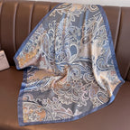 Luxury Silk Feeling Square Scarf Women 2025 Print Satin Neckerchief Spring Hair Band Foulard Bandana Echarpe Tie Shawl Wraps