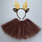 Animals  Children  Headband Tutu Skirt Tail Bow Kids  Girl Party Props Elephant Tiger Fox     Halloween Costume Cosplay