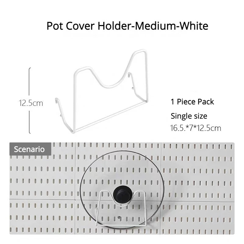 New DIY Pegboard Accessories Hanging Shelf Storage Hooks Wall Organizer No Punching Crafts Organization For Garage Kitchen Room
