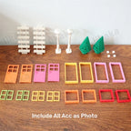City Friends Door Window Set Building Blocks Compatible Classic House Architecture Blocks Parts MOC Bricks DIY Toys for Kids