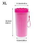1Pc Pet Plastic Foot Wash Cup S L XL Large size silicone brush Dog cat clean foot mud removable cleaning Foot