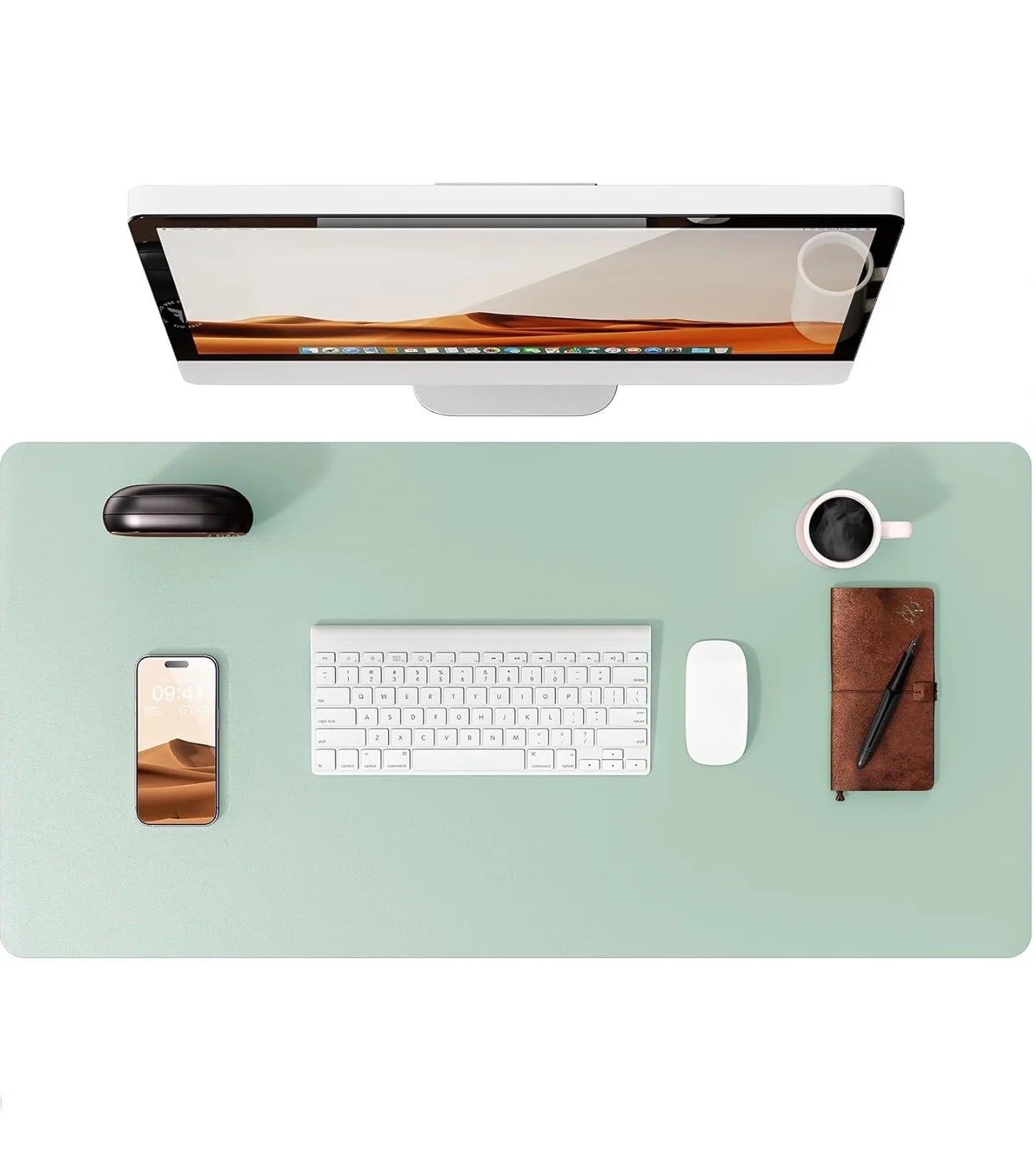 Large PU Leather Desk Pad – Non-Slip Office Mouse Pad & Desk Protector for Laptop, Keyboard, and Workstation