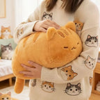 Cute Orange Cat Plush Toy Kawaii Fluffy Kitty Plushie Toy Soft Cat Stuffed Doll Toy Home Decoration for Friends Birthday Gift
