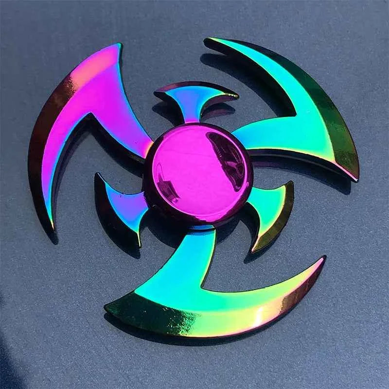 New Metal Rainbow Fidget Spinner Gradient Color R188 Mute Bearing EDC Hand Spinner Fingertip Gyro Anti-Anxiety Kids Adult Toys