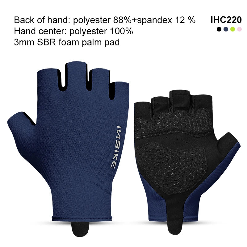 INBIKE Cycling Gloves Half Finger Summer Men Women MTB Gloves Shock-absorption Mountain Bike Sports Gloves Cycling Accessories