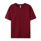 100% Cotton Solid Tshirts Men Woman Short Sleeve Fashion Brand Trend Casual Soft Clothing Tees Customized Products Summer Tops