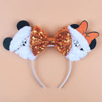 Nieuwste Mickey Mouse Oren Hoofdband Kid Adult Festival Party Pailletten Strik Haarband Vrouwen Baby Girl Party Haar Accessories
