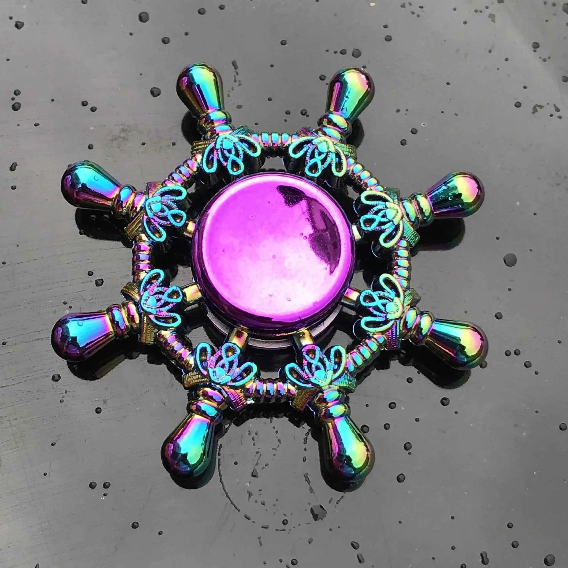 1 piece set colorful fidget spinner for adults zinc alloy stress relief toy office anxiety relief stress relief leisure gift