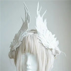 Feather Angel Wing Hair Clips Lolita Barrette Hairpin Lolita Anime Cosplay Hair Accessories Anime Halloween Black White Headwear