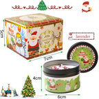 Christmas Scented Candle Set Gift Fragrance Candle Jar Smokeless Romantic Incense Aromatherapy Candle Stonedried Flower Soy Wax