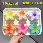 3Pcs/18Pcs Egg Flower Hair Clips Gradient Candy Color Flowers Suitable for Daily Backcombed Ponytail Shark Clip Hair Accessories