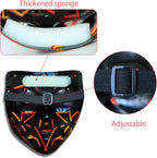 Poptrend Halloween Mask LED Light up Mask Scary mask for Festival Cosplay Halloween Costume Masquerade Parties Carnival Gift