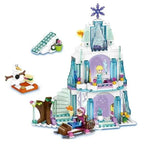 Disney Frozen Dream Princess Elsa Ice Castle Princess Magic Castle Set Building Blocks Gift Toys