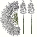 Glitter Artificial Flowers Berry Bouquet Christmas Decoration Xmas Tree Ornaments for Home Decor New Year Gift Accessory