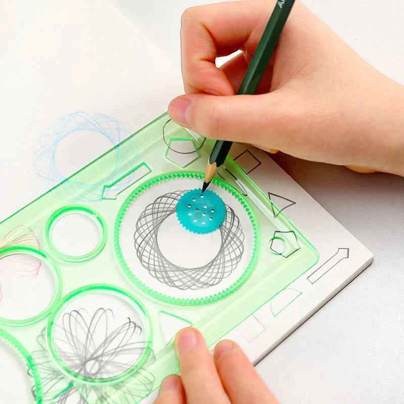 Creative Spirograph Geometry Drawing Stencil Art Set for Kids