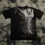 2000s affliction Graphic T-Shirt Mens Large Grunge Wings New Fashion Style Couple Tops Pure Cotton Shirt