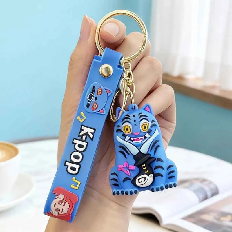 KPop Rumi Keychain Kpop Group Rumi Mira Zoey Anime Character Keychains Backpack Pendant Charms Party Favor Gift Keyring