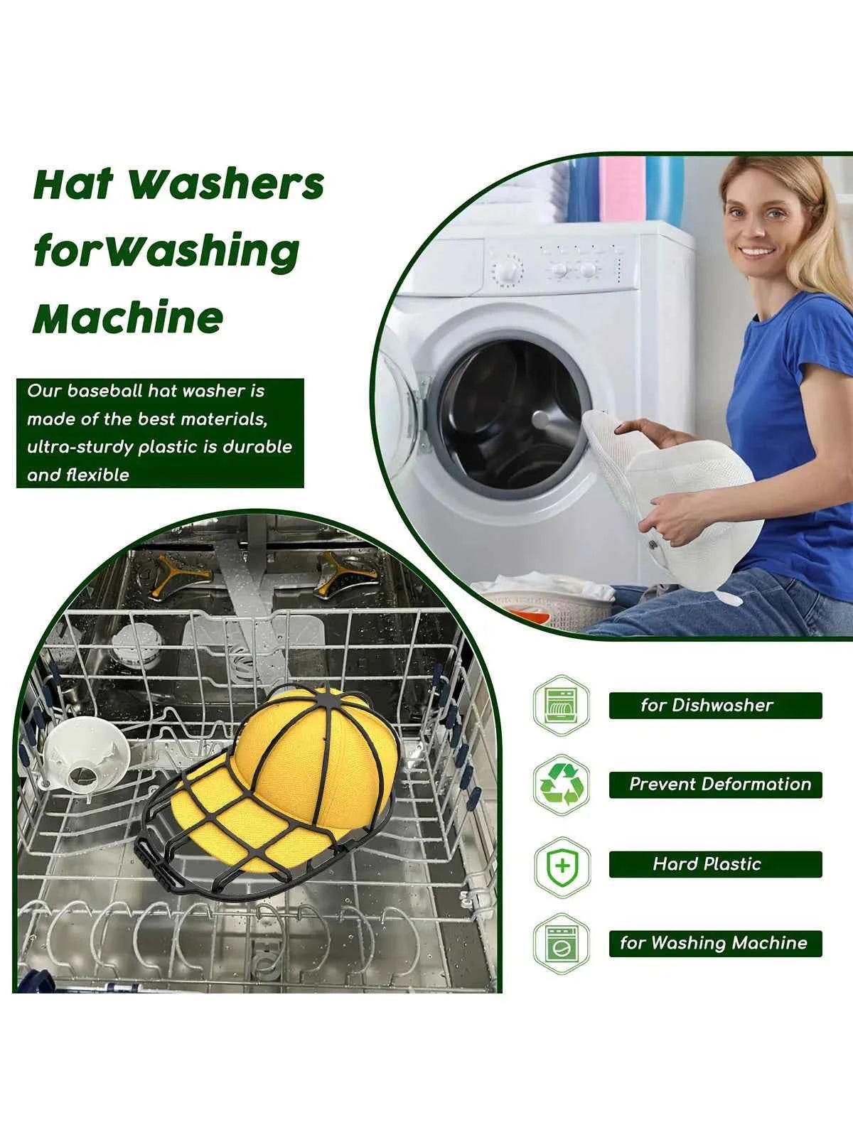2Pcs/set Hat washing set, baseball duckbill cap, washing and sun drying integrated, non deformed machine wash protective rack