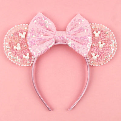 New Trendy Mouse Ears Headband 3.3"Velvet For Girls Soft Bow Hairband Halloween Festival Party Trip DIY Hair Accessories Gifts