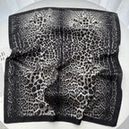 Luxury Floral Print Female Satin Neck Scarf Square Hair Scarves Foulard Head Band Shawls Wraps Neckerchief Bandana Women