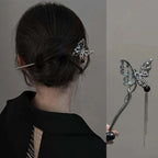 2026 New Chinese Style Butterfly Flower Tassel Hair Stick for Women Vintage Metal Hanfu Chopstick Hair Sticks Hair Accessories