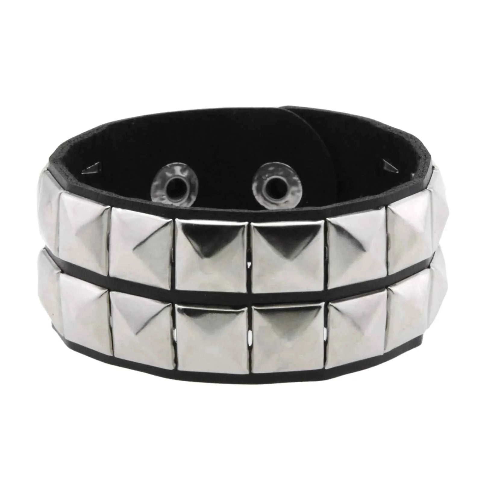 Punk Bracelets PU Leather Studded Bracelet Adjustable Goth Cuff Bracelet Gothic Rivet Buckle Wristband for Men Women Emo Jewelry