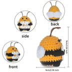 DIY Hand-Knit Positive Bee: An Inspiring Energy Doll. Ideal for Keychains, Bags, Or Home Decor.
