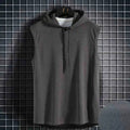 Men's lace up hooded sleeveless vest, men's summer loose solid color hip-hop T-shirt top, sports vest