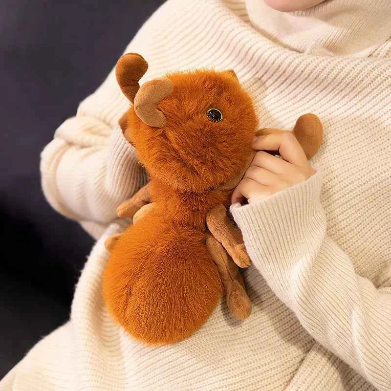 23cm Cute Animal Ant Plush Soft Toy Creative Lifelike Ant Doll Fluffy Pig Monkey Seal Plushies Gift For Girl Boy