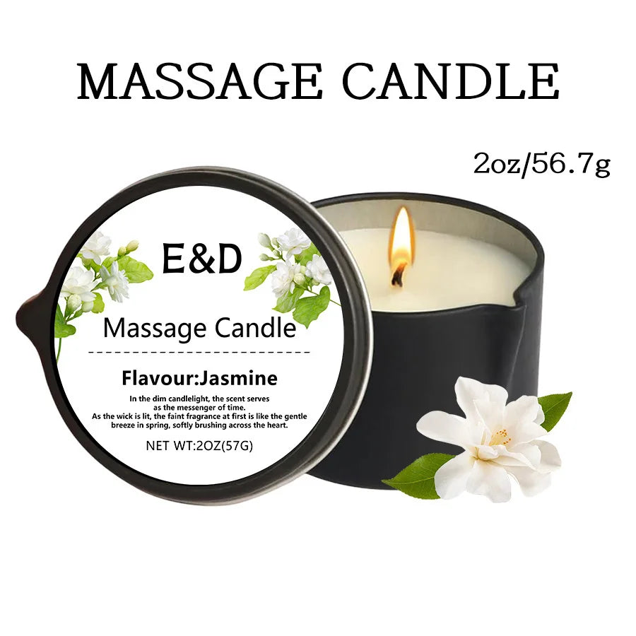 Massage Oil Candle, for Stress Relief and Skin Moisturizing, Scented Candles Aromatherapy SM Product Spa Essentials, Luxury Cand