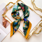 Elegant Nordic Style All Seasons Scarf Faux Silk Large Square Shawl Simple Chic Decorative Wrap For Teens
