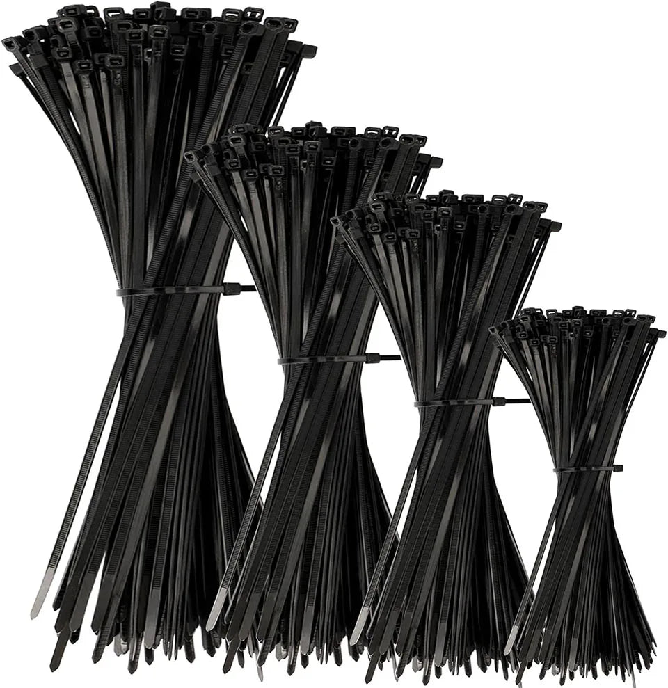 100-1000pcs Nylon Cable Zip Ties Adjustable Self-locking Cord Ties Durable Plastic Cable Ties Binding Wrap Straps for Office