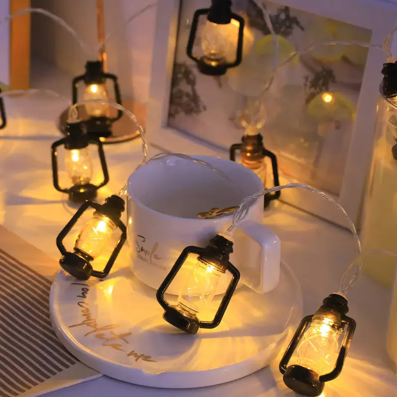 80 LED Vintage Lantern String Lights Christmas Halloween Decor