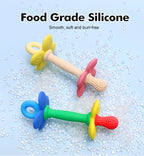 2-in-1 Baby Silicone Flower Teether – Safe, Soft & BPA-Free Chewing Toy for Soothing Sore Gums, Easy-to-Hold
