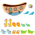 New Children Montessori Wooden Animal Balance Blocks Board Games Toy Dinosaur Educational Stacking High Building Block Wood Toy