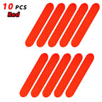 50/10PCS Helmet Safety Warning Reflective Stickers Strip Waterproof High Visibility Reflector Tape For Night Riding Walking Car