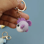 Ocean Series Animal Doll Crochet Keychain Handmaking Knitted Tropical Fish Keyrings Crochet Shark Doll Keychain Custom Accessory